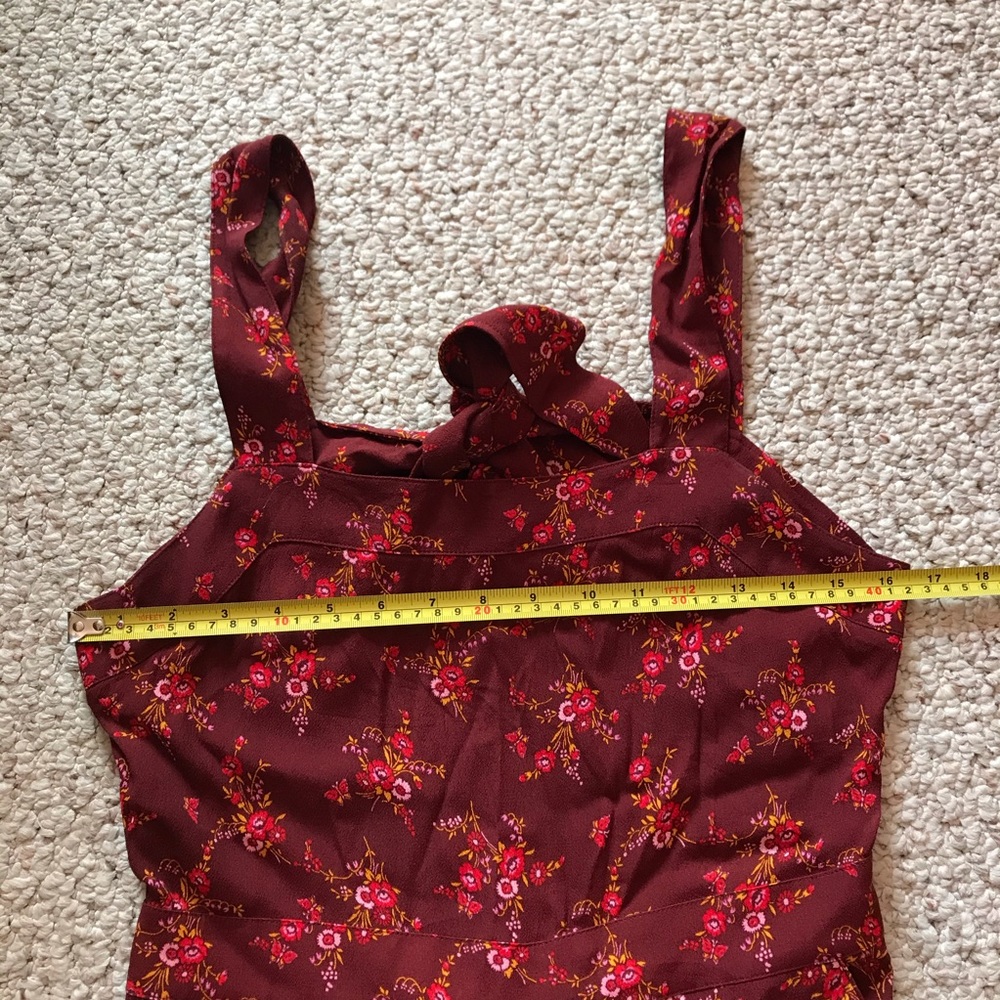Madewell Apron Bow Back Floral Jumpsuit Romper - Picture 10 of 10